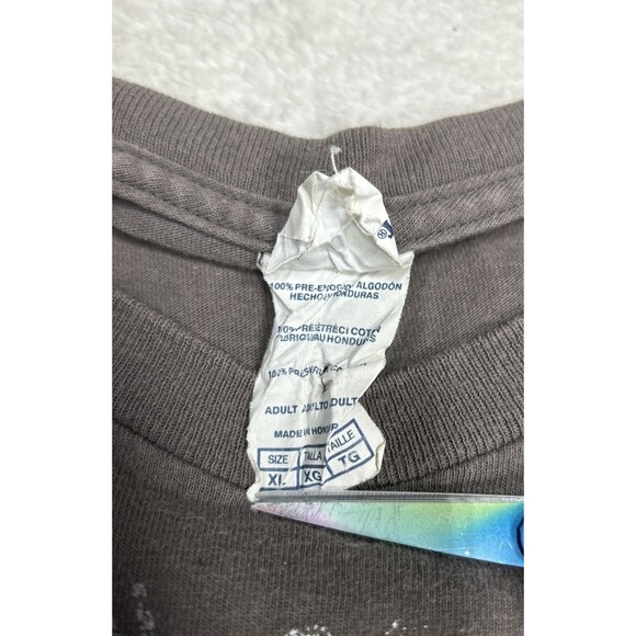 Vtg Y2K Skull Cyber Gothic Style Grahphic All Over Front Graphic T-Shirt Size XL - Picture 5 of 8